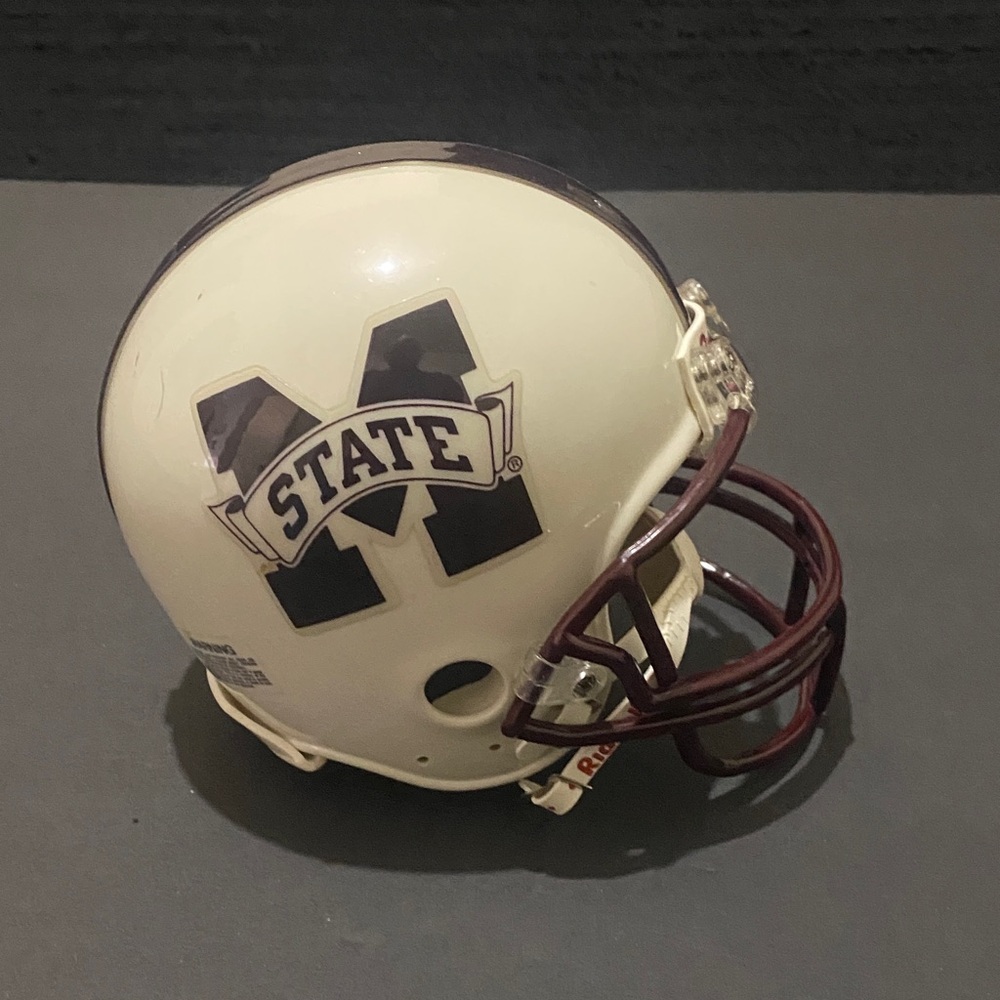 Mississippi State Cream and Maroon Decorative Mini Helmet